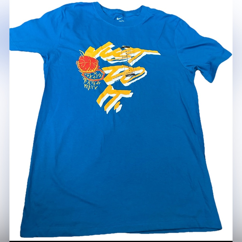 Nike Blue and Orange Short Sleeve Tee